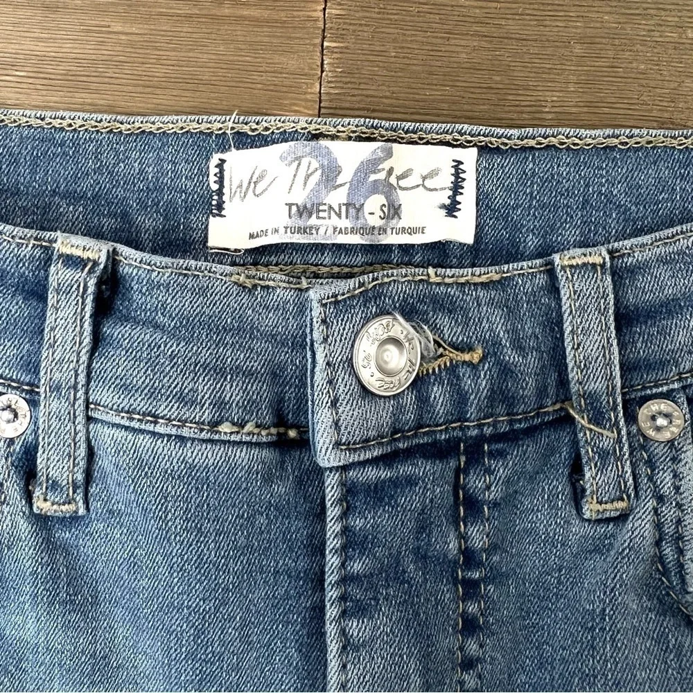 Free People High Rise Busted Knee Skinny Jean